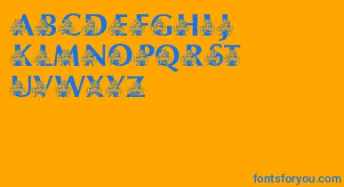 LmsUsusBigBlue font – Blue Fonts On Orange Background