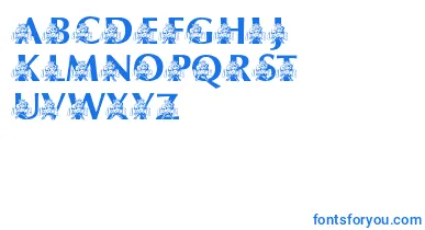 LmsUsusBigBlue font – Blue Fonts On White Background