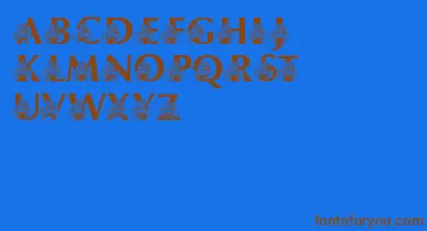 LmsUsusBigBlue font – Brown Fonts On Blue Background