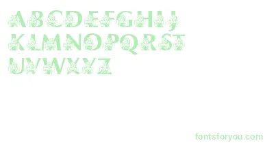 LmsUsusBigBlue font – Green Fonts On White Background