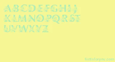 LmsUsusBigBlue font – Green Fonts On Yellow Background