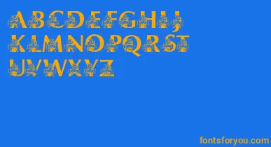 LmsUsusBigBlue font – Orange Fonts On Blue Background