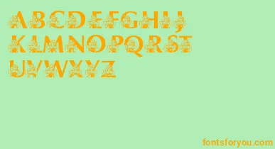 LmsUsusBigBlue font – Orange Fonts On Green Background