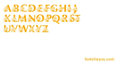 LmsUsusBigBlue font – Orange Fonts On White Background