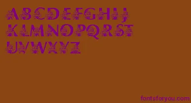 LmsUsusBigBlue font – Purple Fonts On Brown Background