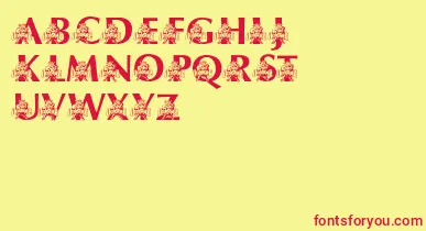 LmsUsusBigBlue font – Red Fonts On Yellow Background