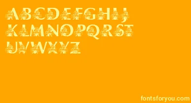 LmsUsusBigBlue font – Yellow Fonts On an Orange Background
