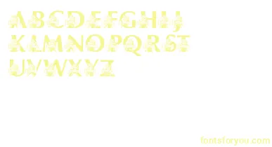 LmsUsusBigBlue font – Yellow Fonts On White Background