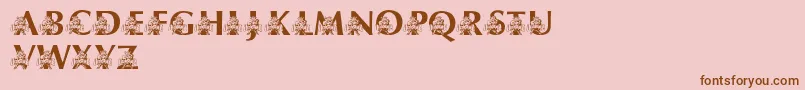 LmsUsusBigBlue Font – Brown Fonts on Pink Background