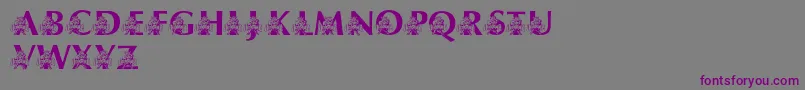 LmsUsusBigBlue Font – Purple Fonts on Gray Background