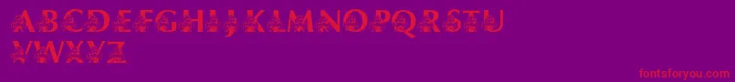 LmsUsusBigBlue Font – Red Fonts on Purple Background