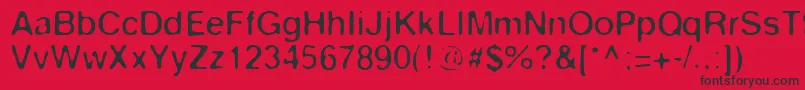 Keyes Font – Black Fonts on Red Background