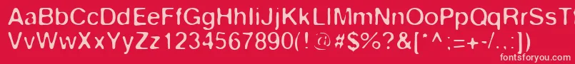 Keyes Font – Pink Fonts on Red Background