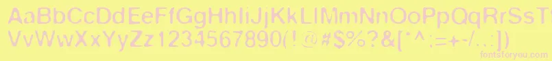 Keyes Font – Pink Fonts on Yellow Background