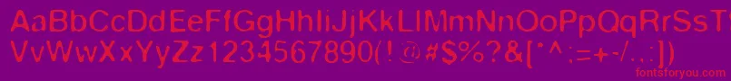 Keyes Font – Red Fonts on Purple Background