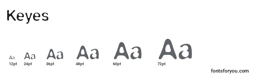 Keyes Font Sizes