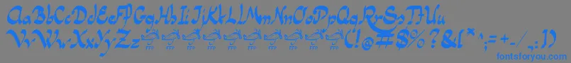 PanamaRoadRgFfp Font – Blue Fonts on Gray Background