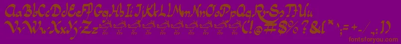 PanamaRoadRgFfp Font – Brown Fonts on Purple Background