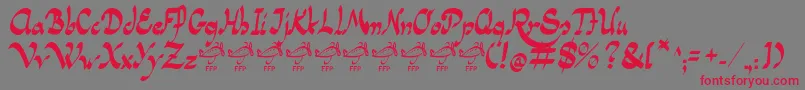 PanamaRoadRgFfp Font – Red Fonts on Gray Background