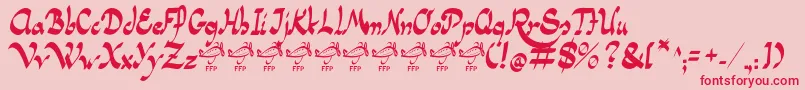 PanamaRoadRgFfp Font – Red Fonts on Pink Background