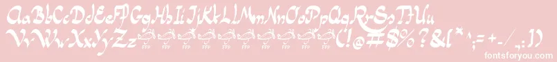 PanamaRoadRgFfp Font – White Fonts on Pink Background