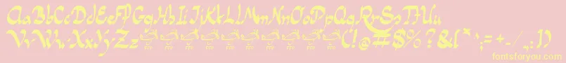 PanamaRoadRgFfp Font – Yellow Fonts on Pink Background