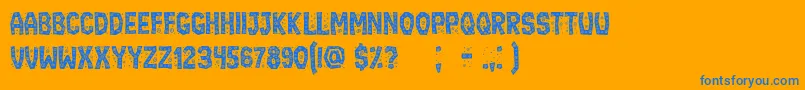 Ignorant Font – Blue Fonts on Orange Background