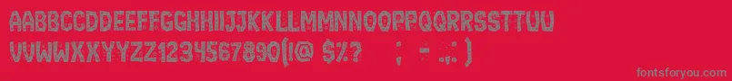 Ignorant Font – Gray Fonts on Red Background