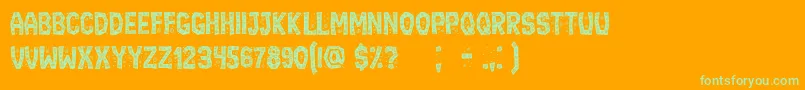 Ignorant Font – Green Fonts on Orange Background