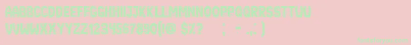 Fonte Ignorant – fontes verdes em um fundo rosa