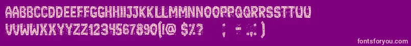 Ignorant Font – Pink Fonts on Purple Background