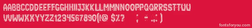 Шрифт Ignorant – розовые шрифты на красном фоне