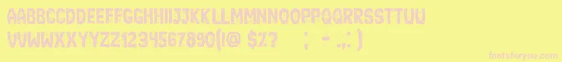 フォントIgnorant – ピンクのフォント、黄色の背景
