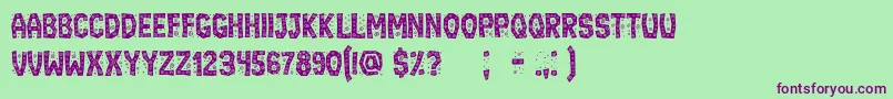 Ignorant Font – Purple Fonts on Green Background
