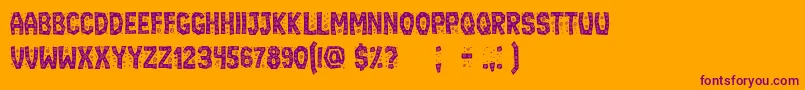 Ignorant Font – Purple Fonts on Orange Background