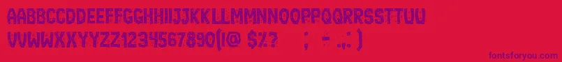 Ignorant Font – Purple Fonts on Red Background