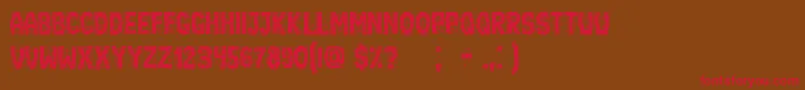 Ignorant Font – Red Fonts on Brown Background