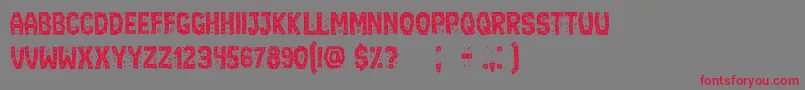 Ignorant Font – Red Fonts on Gray Background
