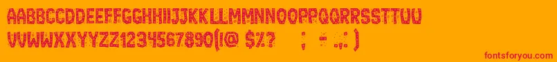 Ignorant Font – Red Fonts on Orange Background