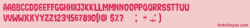 Ignorant Font – Red Fonts on Pink Background
