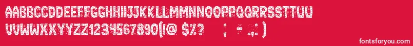 Ignorant Font – White Fonts on Red Background