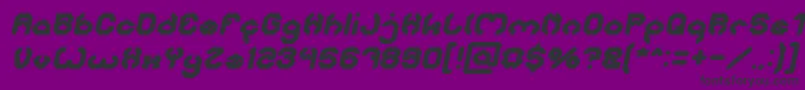 BizzareBoldItalic Font – Black Fonts on Purple Background