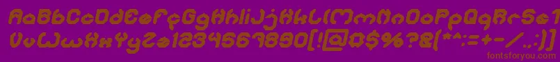 BizzareBoldItalic Font – Brown Fonts on Purple Background