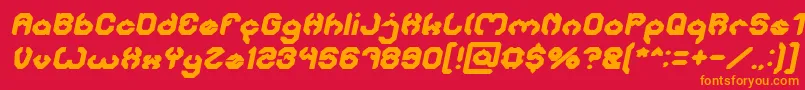 BizzareBoldItalic Font – Orange Fonts on Red Background