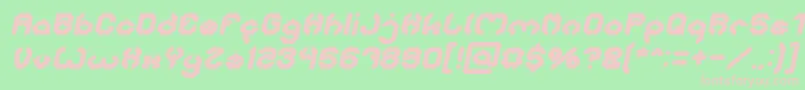 BizzareBoldItalic Font – Pink Fonts on Green Background