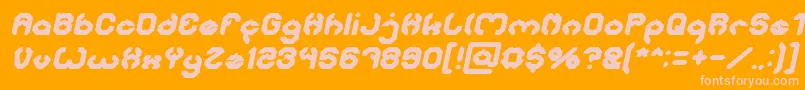 BizzareBoldItalic Font – Pink Fonts on Orange Background