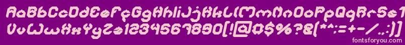BizzareBoldItalic Font – Pink Fonts on Purple Background