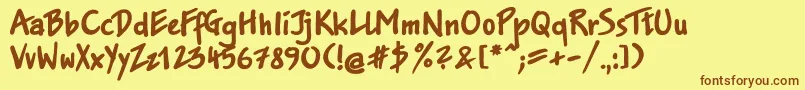 Jakobxtt Font – Brown Fonts on Yellow Background