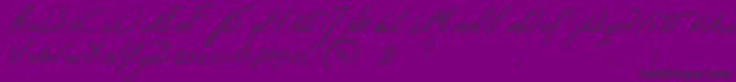 Jaspershandwriting-Schriftart – Schwarze Schriften auf violettem Hintergrund