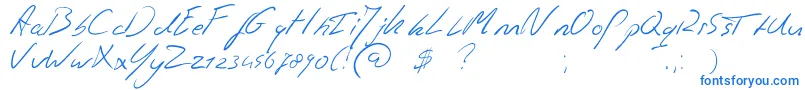フォントJaspershandwriting – 青いフォント